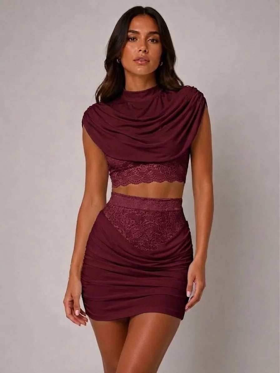 The Celeste Lace Drape Co-Ord