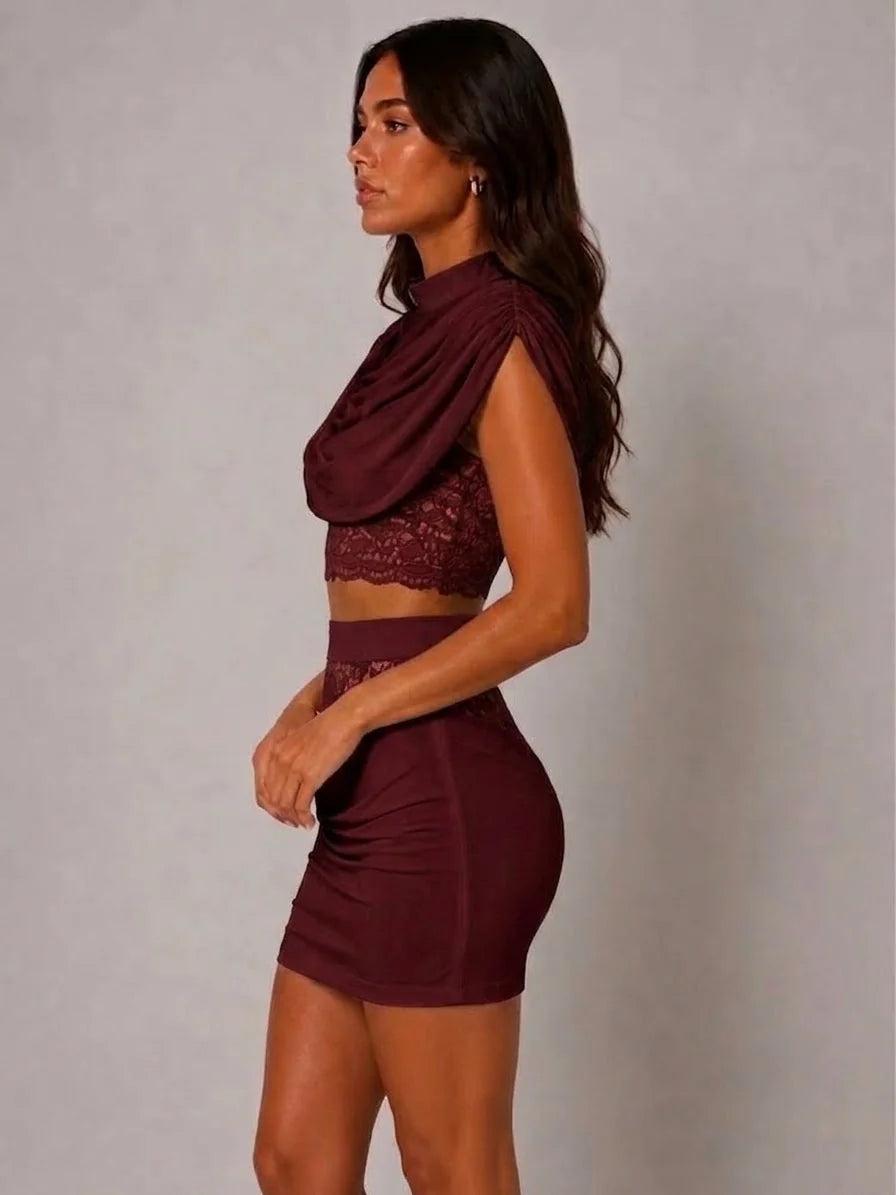 The Celeste Lace Drape Co-Ord
